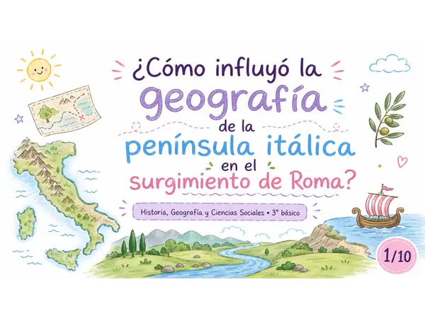 ¿Cómo influyó la geografía de la península itálica en el surgimiento de Roma? – 3° básico