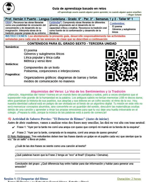 06M3SEM2-3 El poema, géneros y sub generos literarios