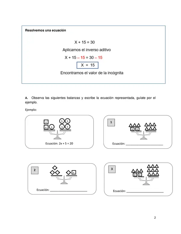 GUIA ESTUDIO ECUACIONES 5° BÁSICO