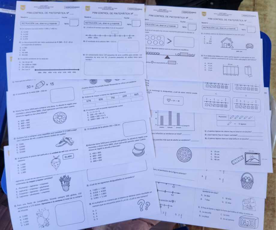 Fotos Set Mini controles Matemática 4°.jpeg