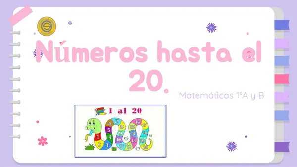 Relación número - cantidad 1 - 20