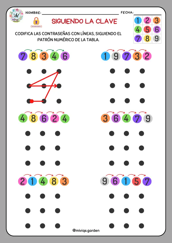 Siguiendo la Clave 2 Trazamos (30 Actividades)