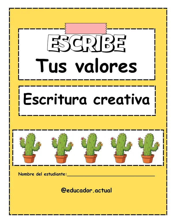 Cuadernillo: Escribe tus valores