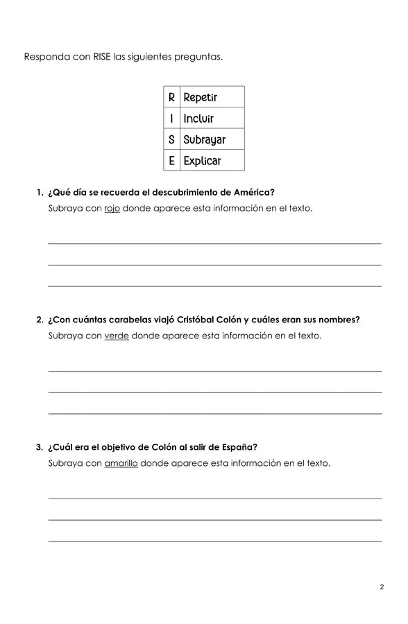 Comprensión de lectura (Texto informativo)