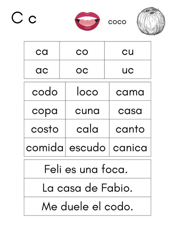 Cartilla lectora etapa intermedia