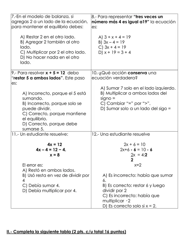 6to ecuaciones matemática oa 10 y 11