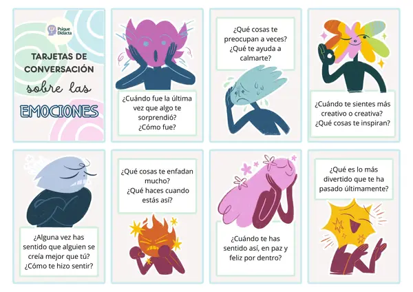 Tarjetas de conversación sobre las emociones