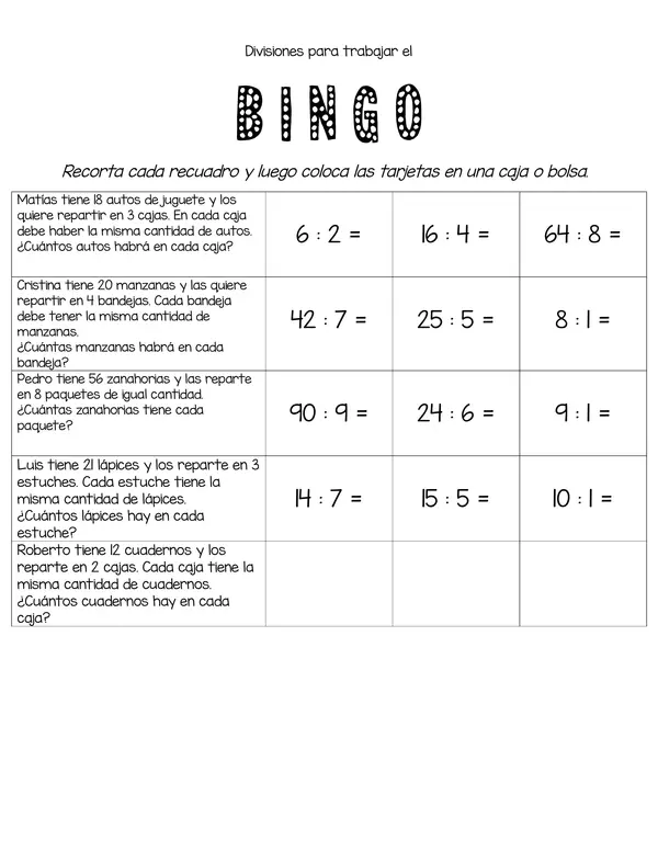 Bingo división