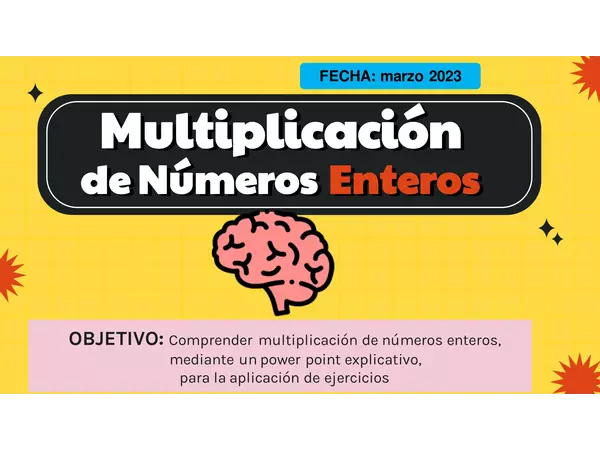 multiplicación y división de números enteros