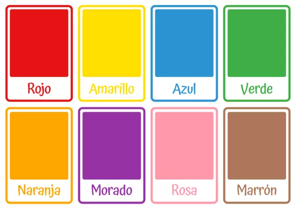 Tarjetas con Ilustraciones: Colores