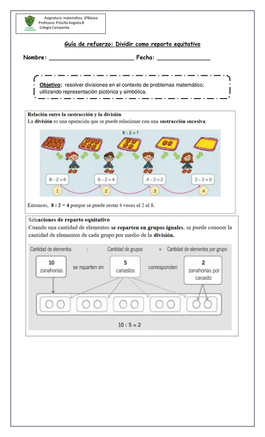 Guía de refuerzo Reparto Equitativo 