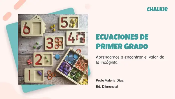 Ecuaciones de Primer Grado Aprendemos a encontrar el valor de la incógnita paso a paso