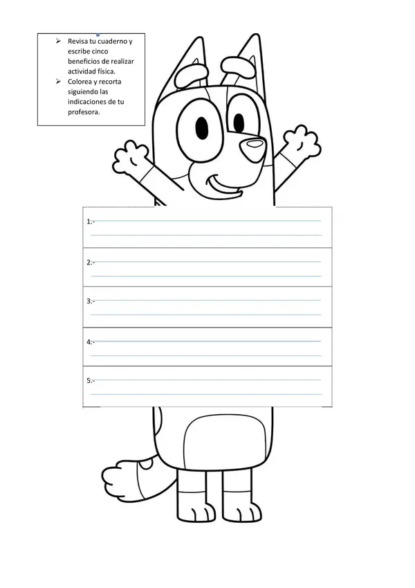 Organizador gráfico de Beneficios de la actividad física