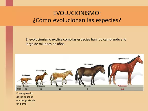 Evolución según Lamarck y Darwin
