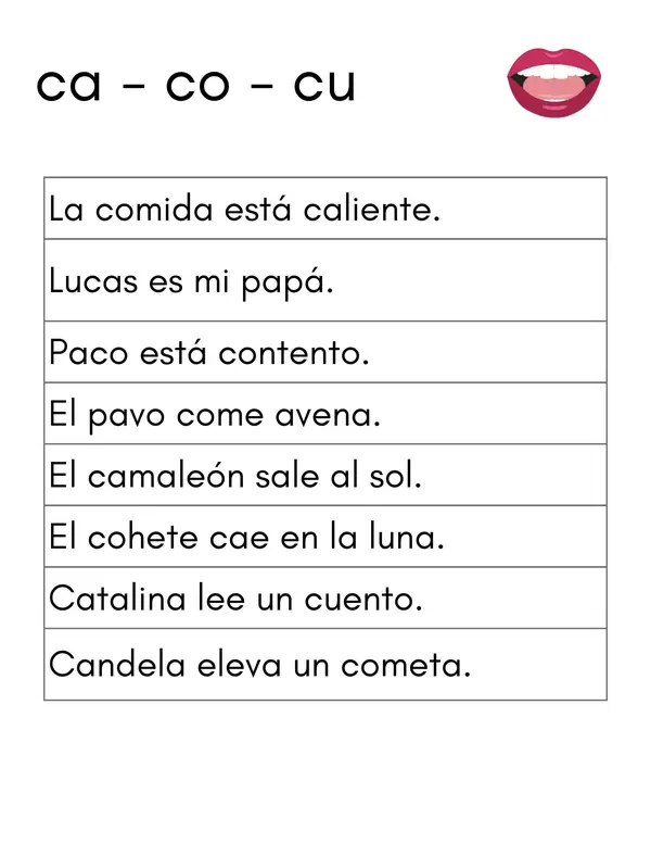 Cartilla lectora etapa intermedia
