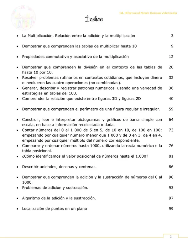 Actualización: Cuadernillo matemática 3° básico