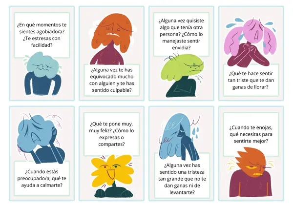Tarjetas de conversación sobre las emociones