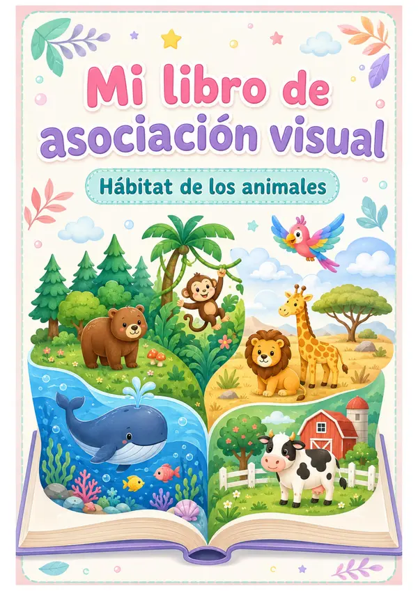 Mi libro de Asociación Visual - Hábitat de los Animales