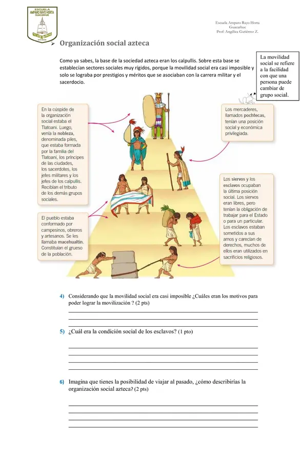 Módulo de aprendizaje  "Los Aztecas"  