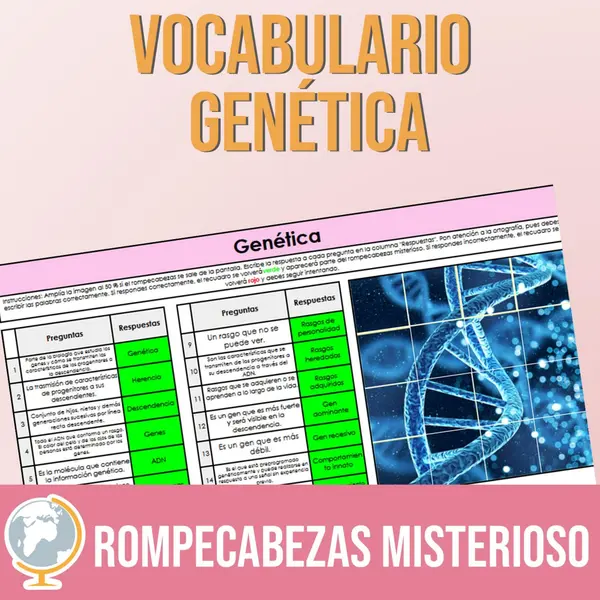 Genética rompecabezas misterioso 