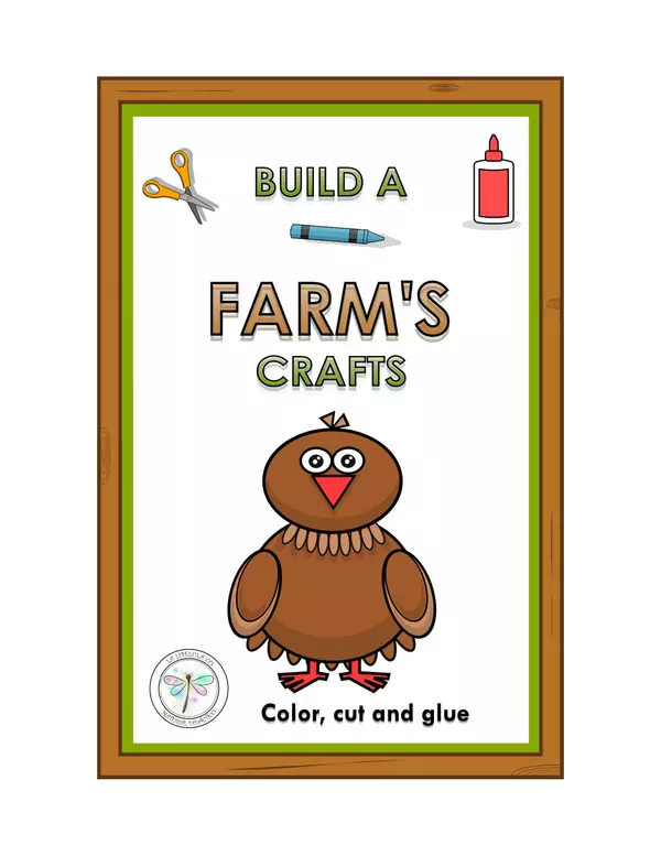 Build a Farm's Crafts Hen Color Cut out Puzzle Animals Barn