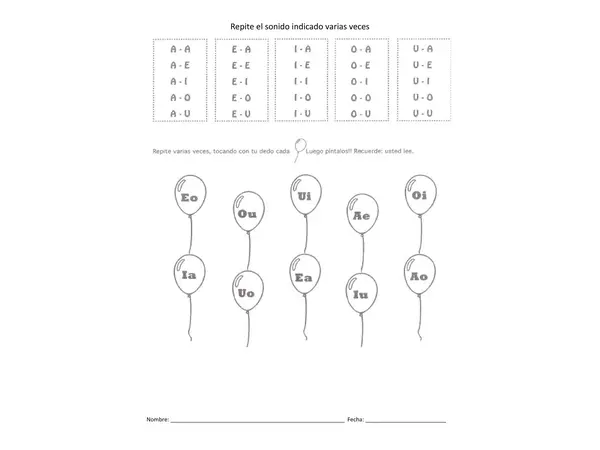 Difonoas vocalicos variados