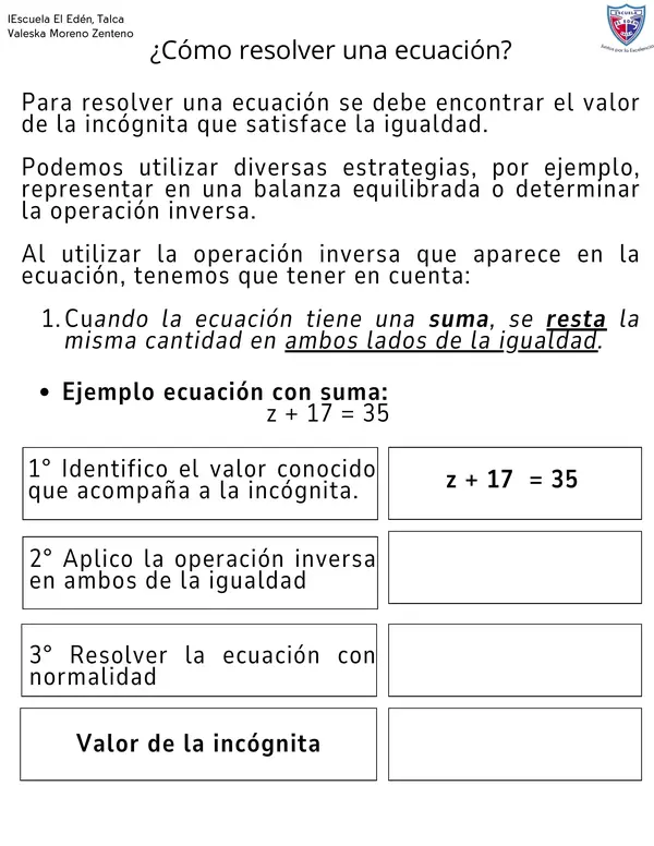 ¿Cómo resolver una ecuación?