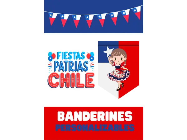 BANDERINES - PERSONALIZABLES - FIESTAS PATRIAS