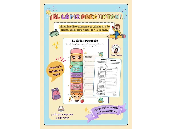 Dinámica ¡El Lápiz Preguntón! ✏️