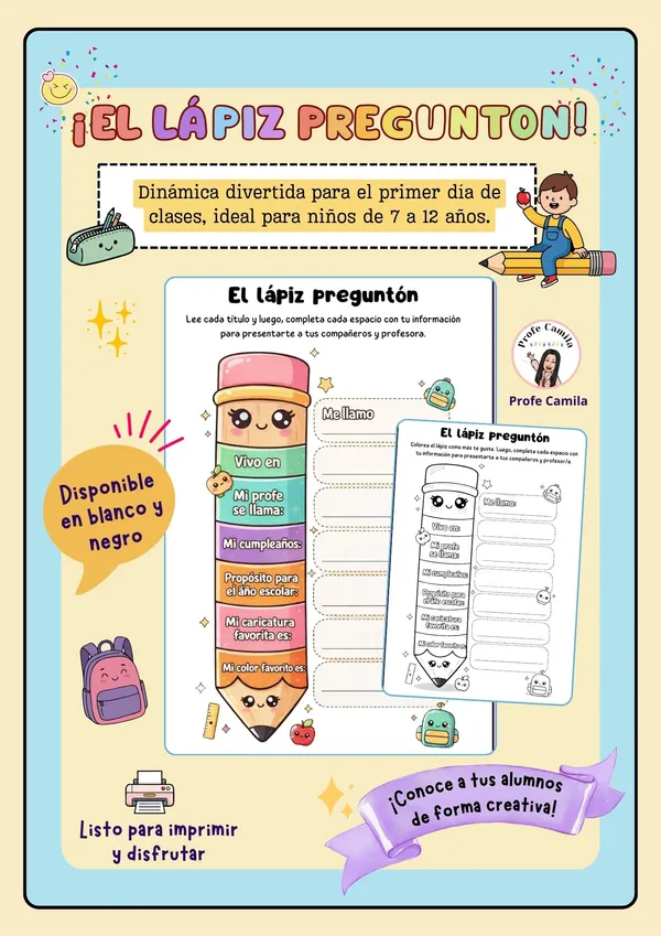 Dinámica ¡El Lápiz Preguntón! ✏️