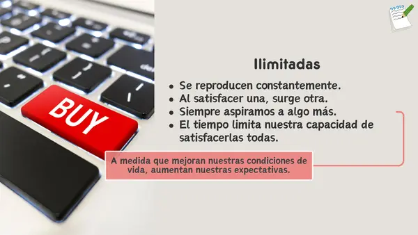Las necesidades y sus características | Economía y Sociedad