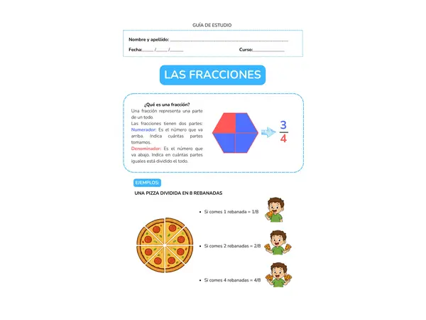 Guía de Estudio "Las Fracciones"