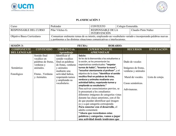 PLANIFICACIÓN 7
