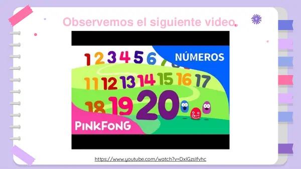 Relación número - cantidad 1 - 20