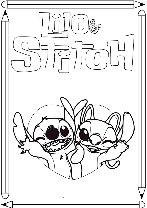 Libro para colorear de Lilo y Stitch