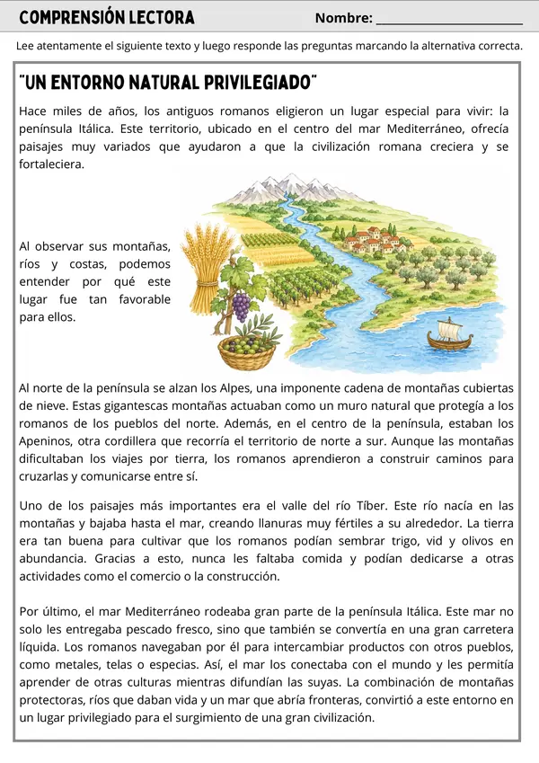 Texto Informativo: Los romanos