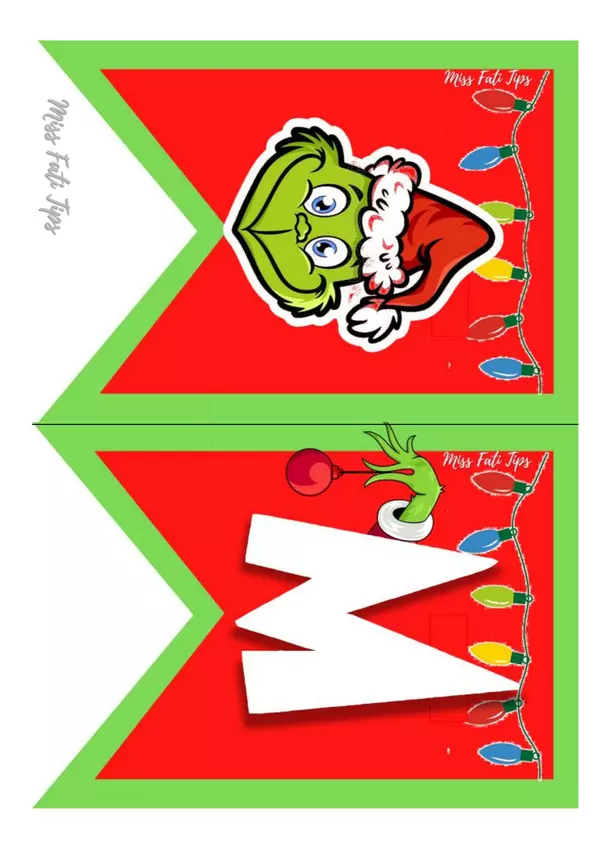 Merry christmas banner (Banderines Feliz navidad Grinch)