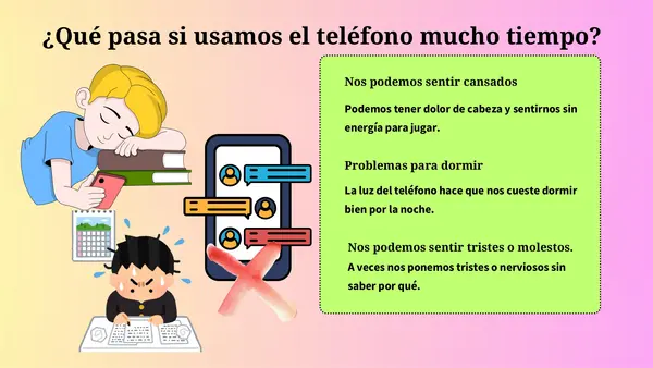 Ppt uso responsable del teléfono para niños