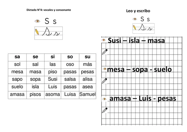 Dictados para 1° básico