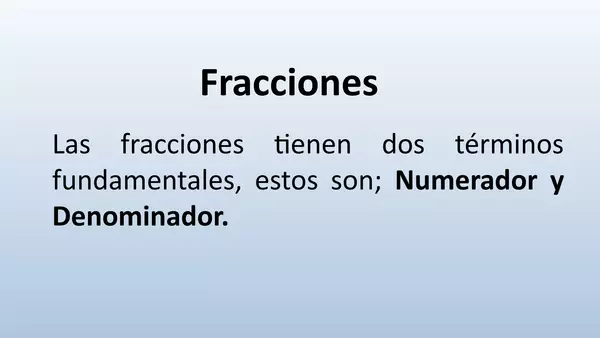 PRESENTACION FRACCIONES CUARTO BASICO, 