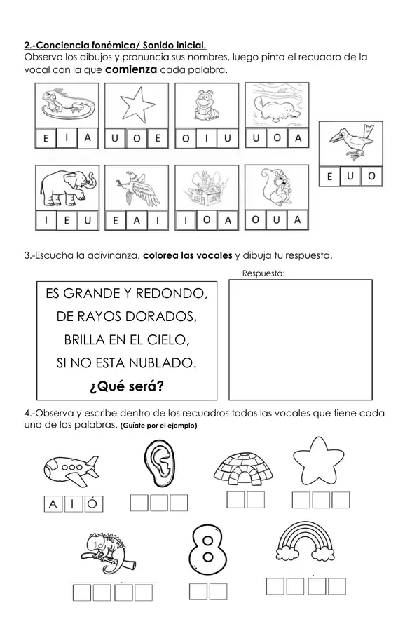 Guía de trabajo Vocales.