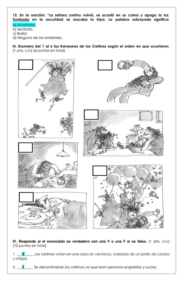 Prueba Lectura - Los Cretinos