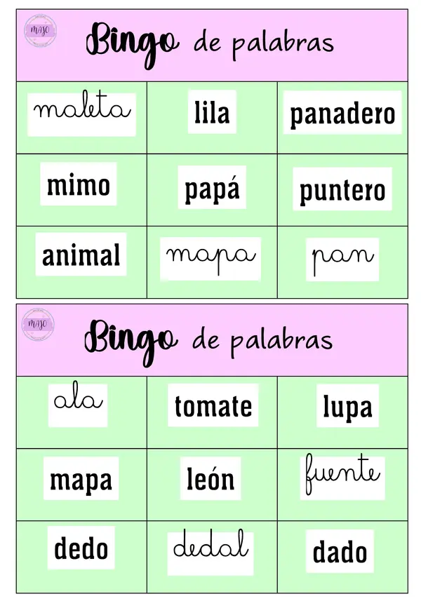 Bingo de palabras