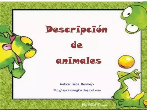 DESCRIPCIÓN DE ANIMALES