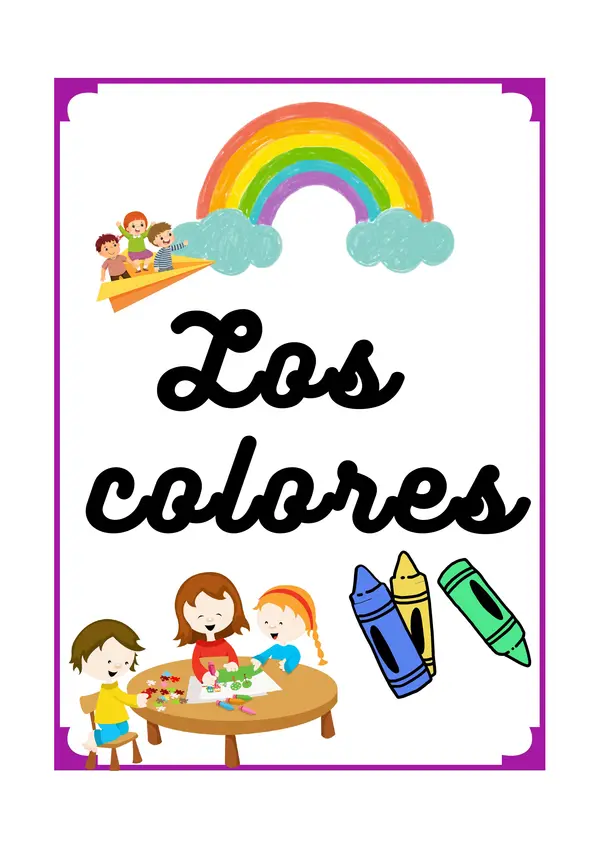 Guía, cuadernillo con actividades sobre Los colores - En español