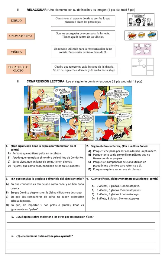 Prueba Cómic 5 y 6 básico