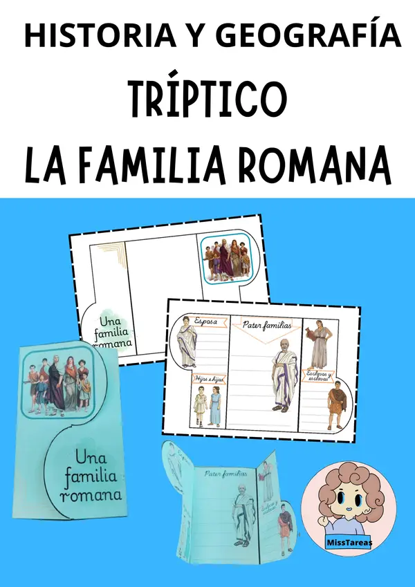 Tríptico: La Familia Romana - Organización Social en la Antigua Roma