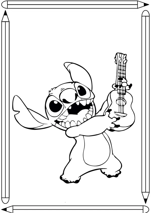 Libro para colorear de Lilo y Stitch