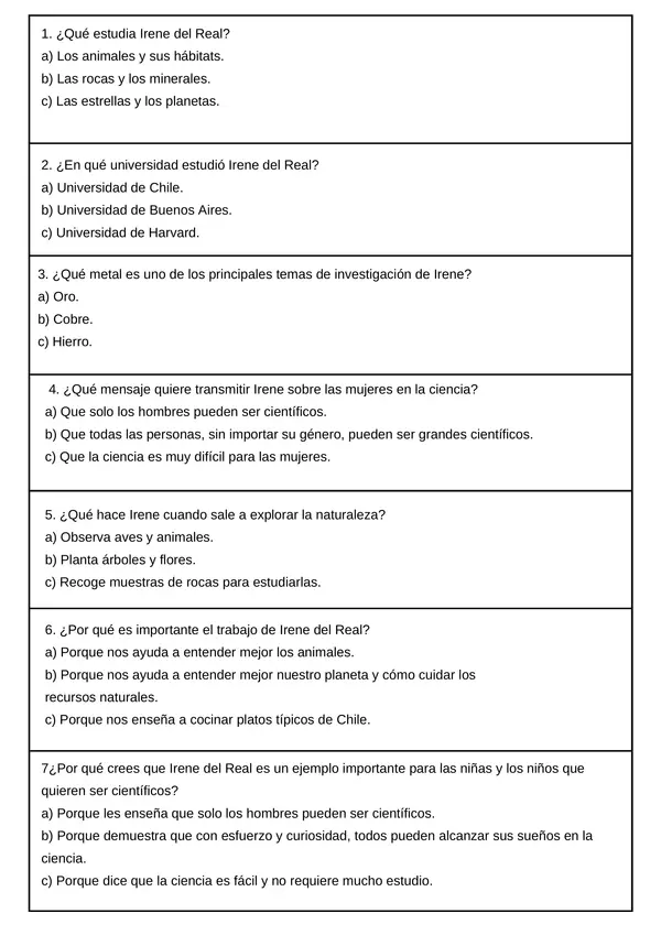 Comprensión lectora de Ciencias Naturales