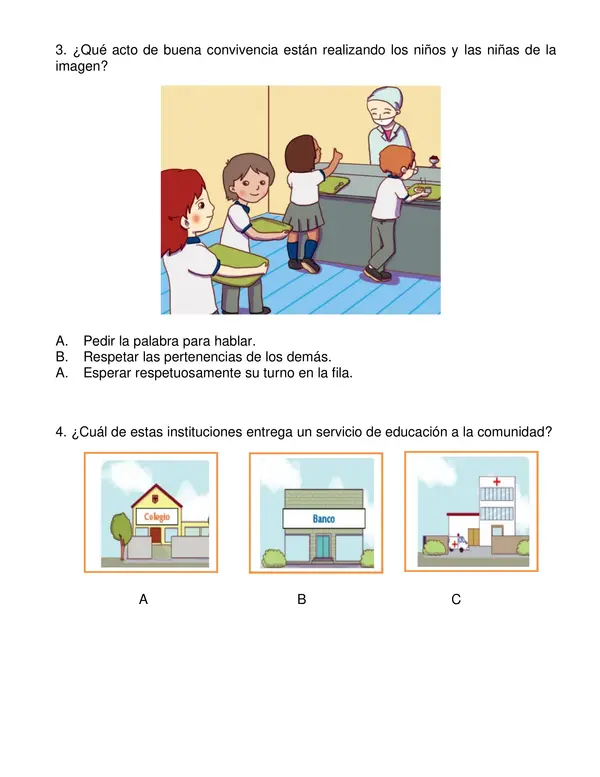 Evaluación segundo semestre de historia, 2° año básico.